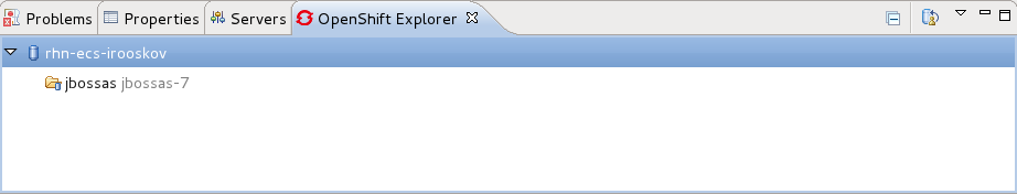 The OpenShift Explorer view.