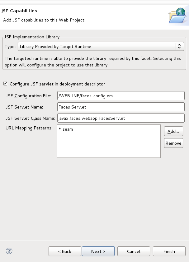 Adding JSF Capabilities to Web Project