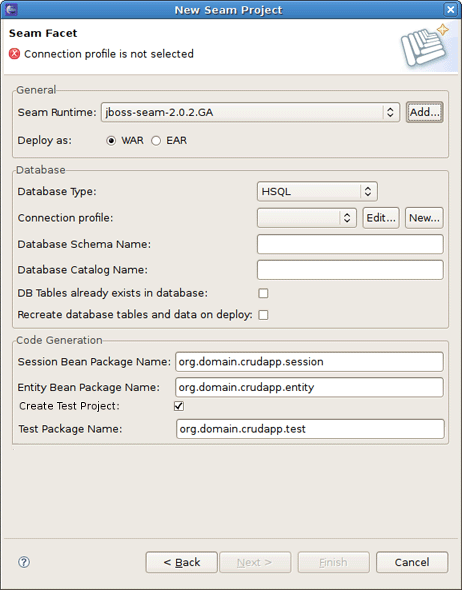 Seam Facet page