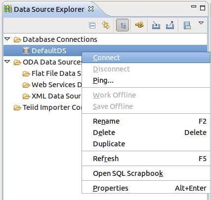 Data Source Explorer