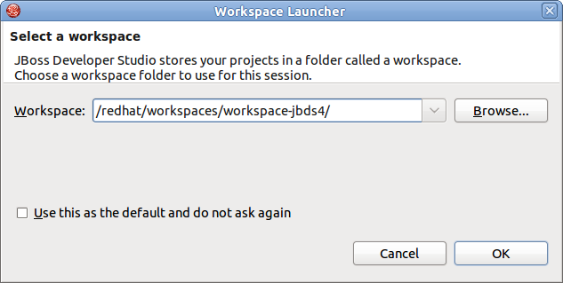 Workspace Launcher Dialog