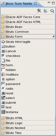 JBoss Tools Palette