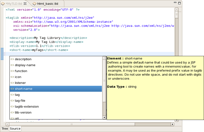 TLD Content Assist