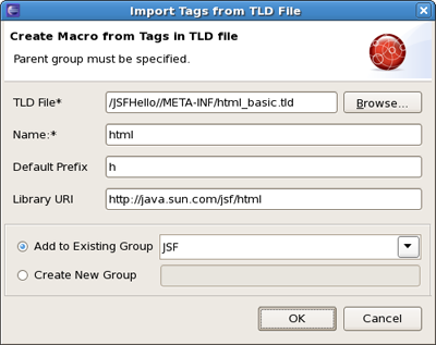 Import Tags From TLD File Form