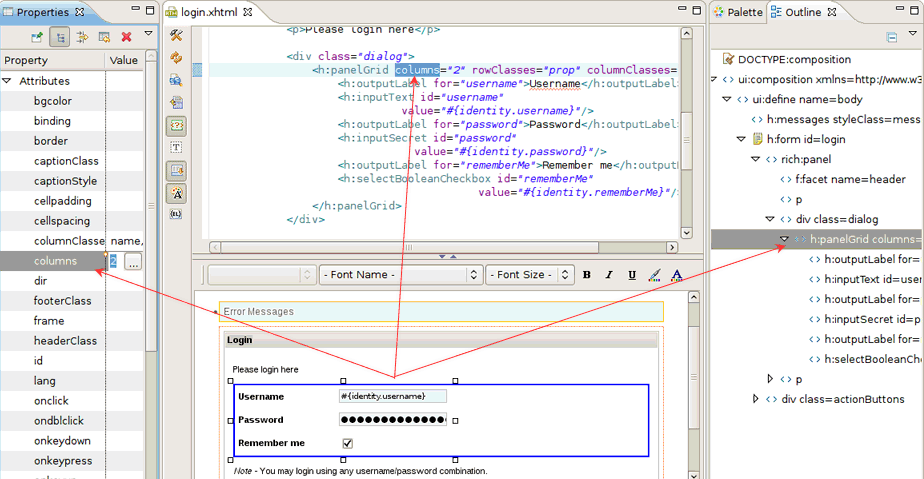 Integration with Properties and Outline Views