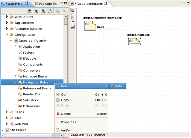 Creating New Navigation Rule