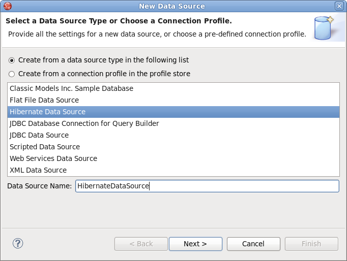 Creating Hibernate Data Source