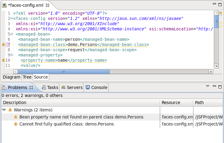 Error Reporting in Source View