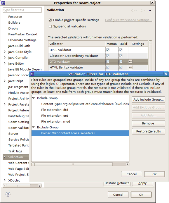 Validation Filters