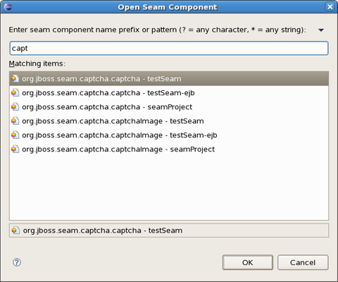 Open Seam Components Dialog