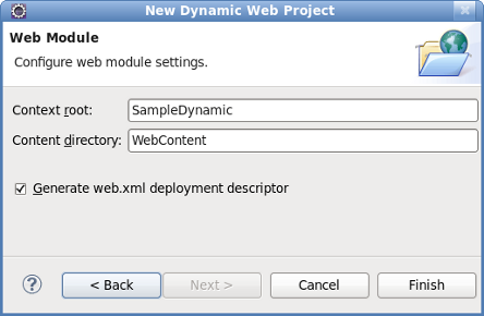 Web Module Settings Configuration