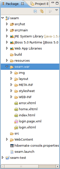 The Exploded Archive in the Package Explorer