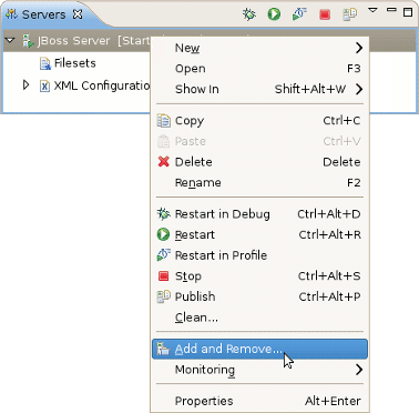 Add and Remove Projects From the Context Menu.