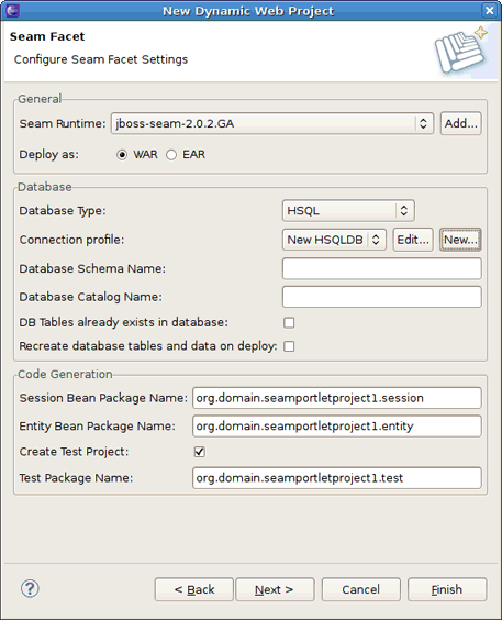 Seam Facet Settings