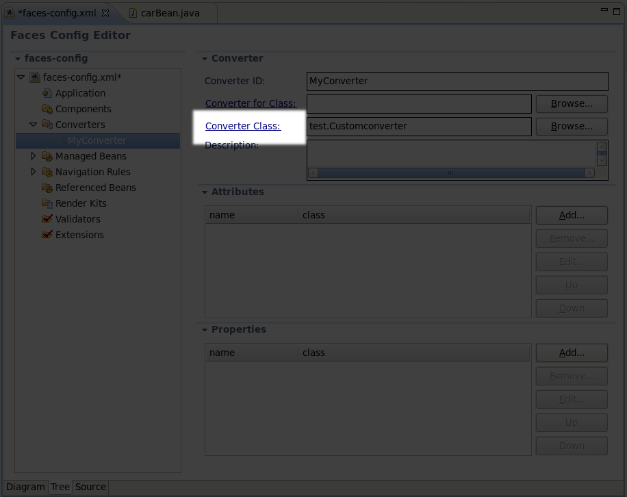 Generation of Source Code for Converter Class