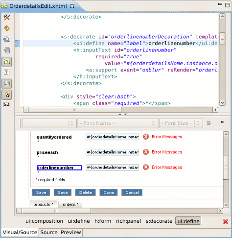 Form Fields Editing