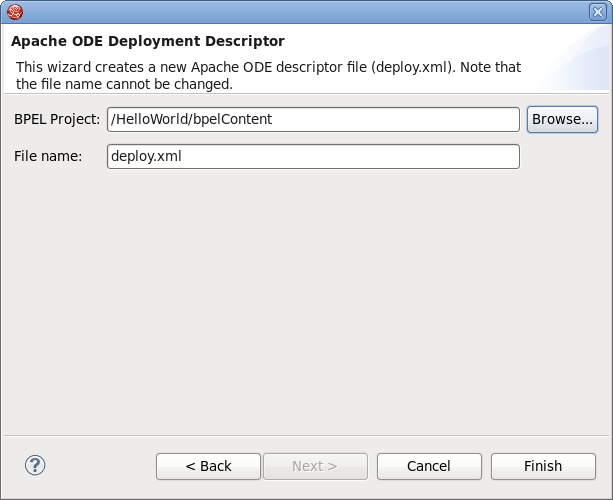 New BPEL Deploy file Wizard