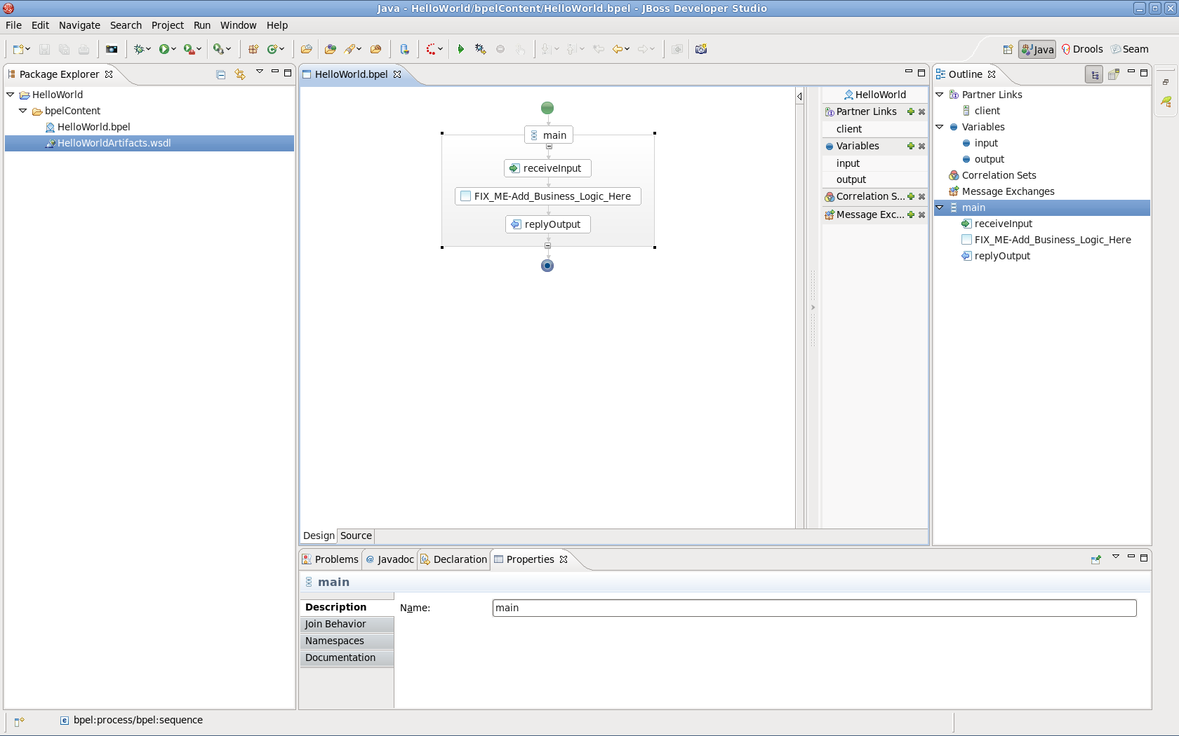 A simple BPEL Process File