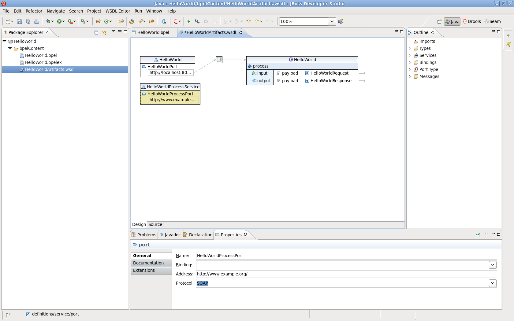 Add Service to the WSDL file