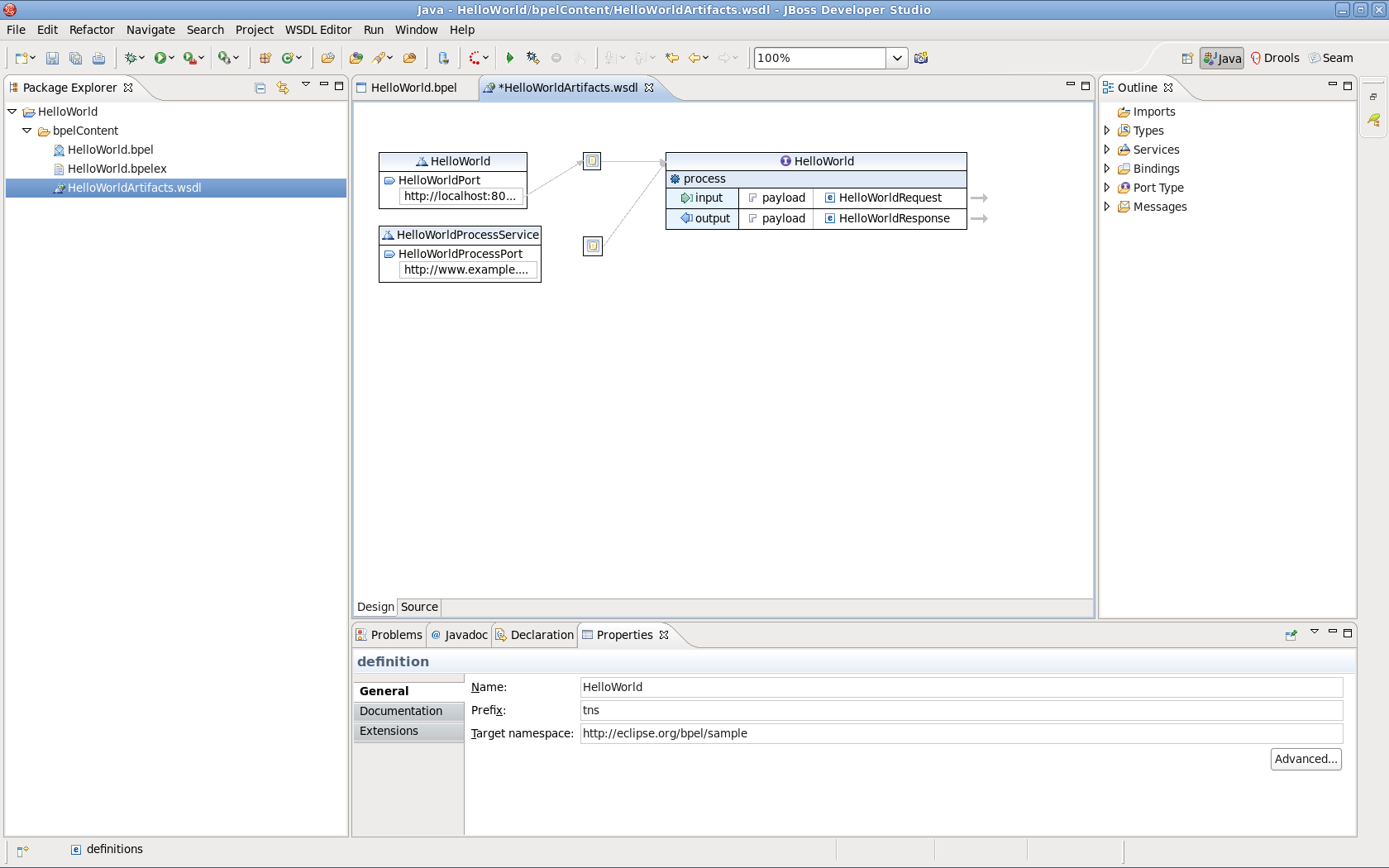 Add a Binding to the WSDL file