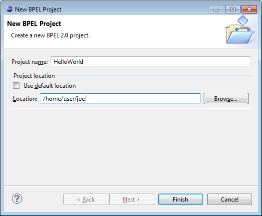 New BPEL Project Wizard