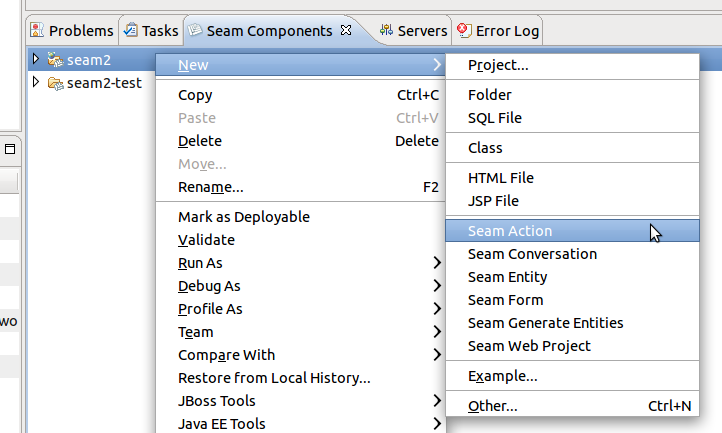 Seam Components View