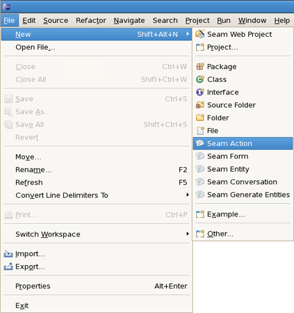 Seam Component Wizards