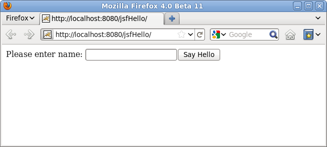 JSF Application in Firefox 4.0