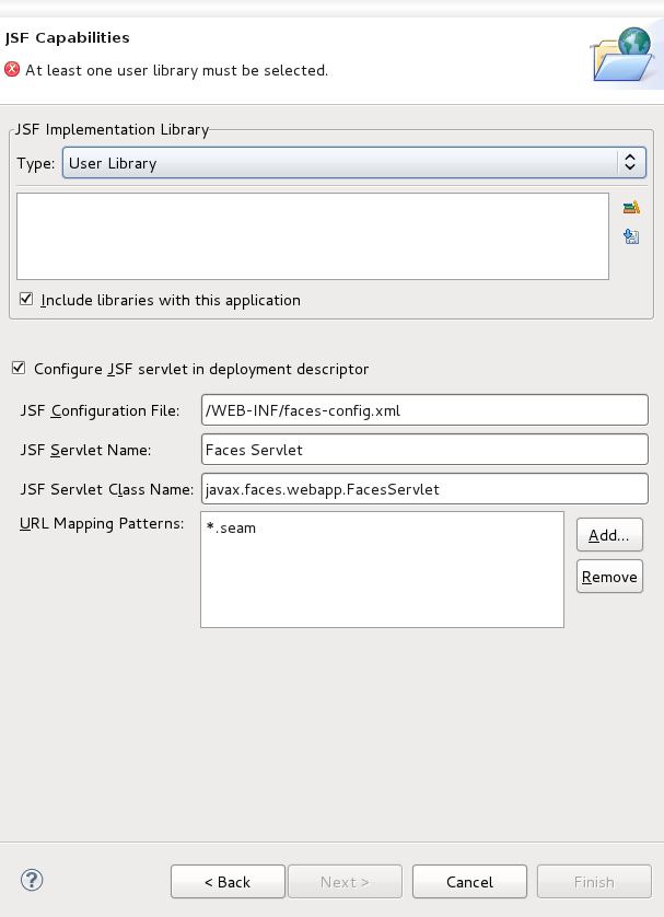 Using Custom JSF implementation Library