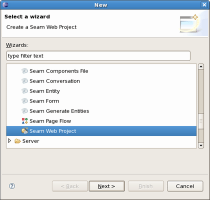 Seam Web Project Creation