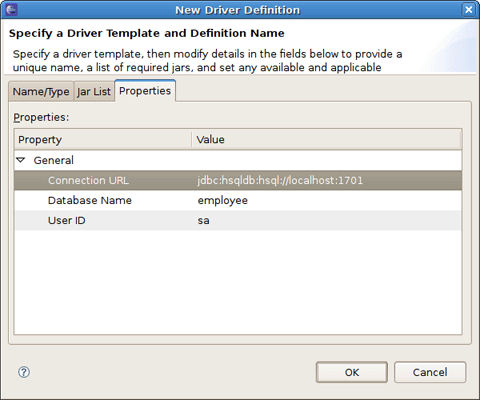 Driver Definitions Properties