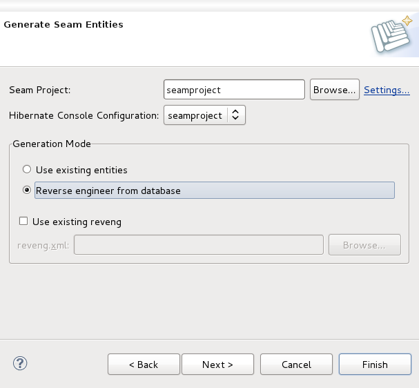 Generate Seam Entities Wizard