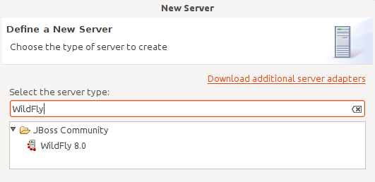 WildFly
		Server adapter