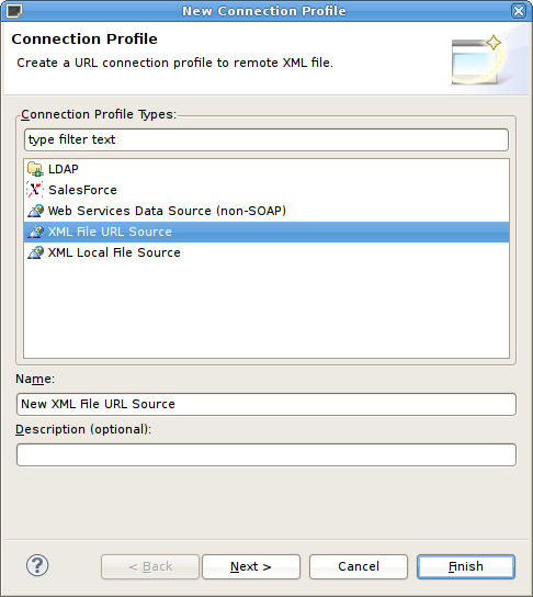 Connection Profile Type Selection