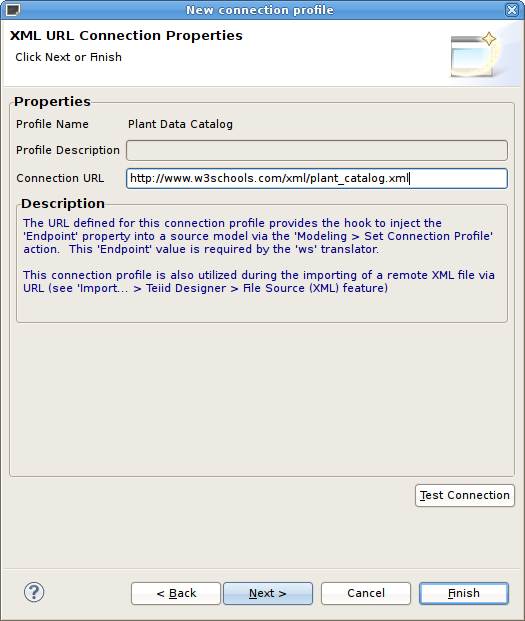 XML URL Connection Profile