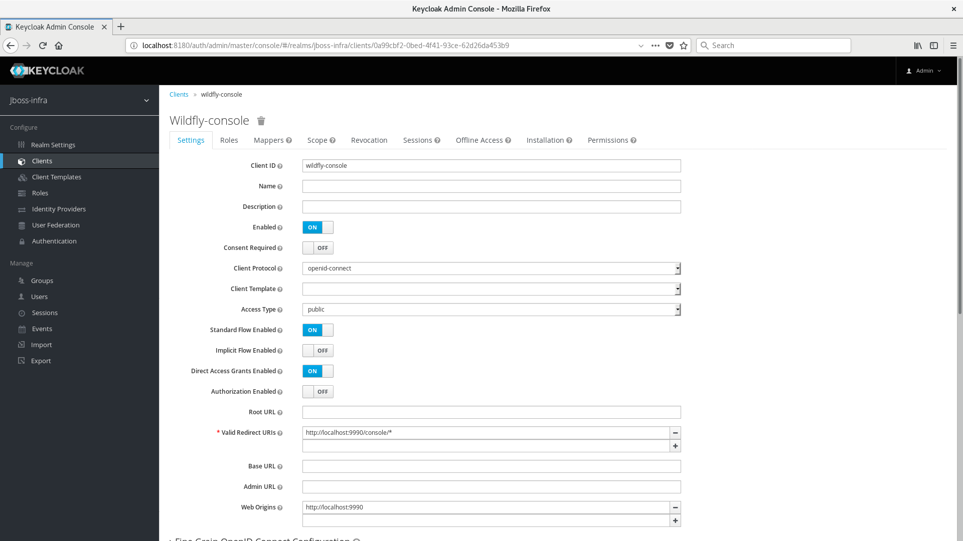 Protecting Wildfly Adminstration Console With Keycloak - Latest WildFly  Documentation