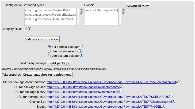 Package configuration