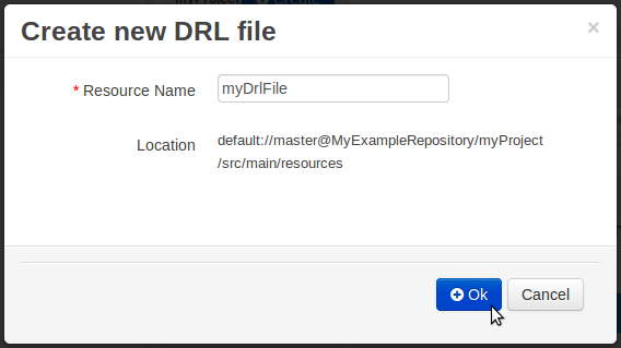 Entering file name for rule