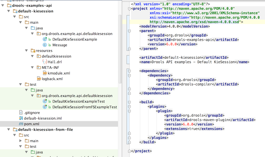 Example project layout and Maven POM