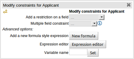 Adding constraints