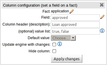 dtable column setField popup