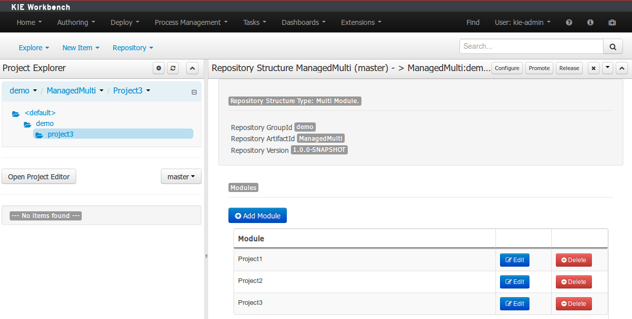 repo structure screen managed multi