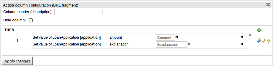 dtable column action brl1 popup