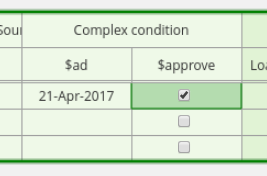 dtable column condition brl2 popup