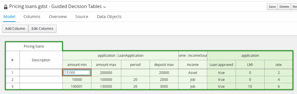 Enter data in individual cells