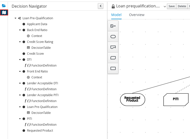 dmn designer nav view