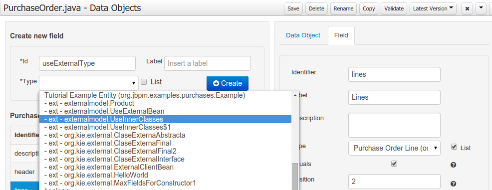 add dependency select external pojo