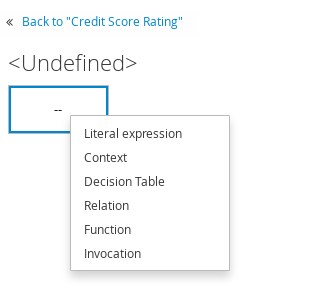 dmn decision boxed expression options