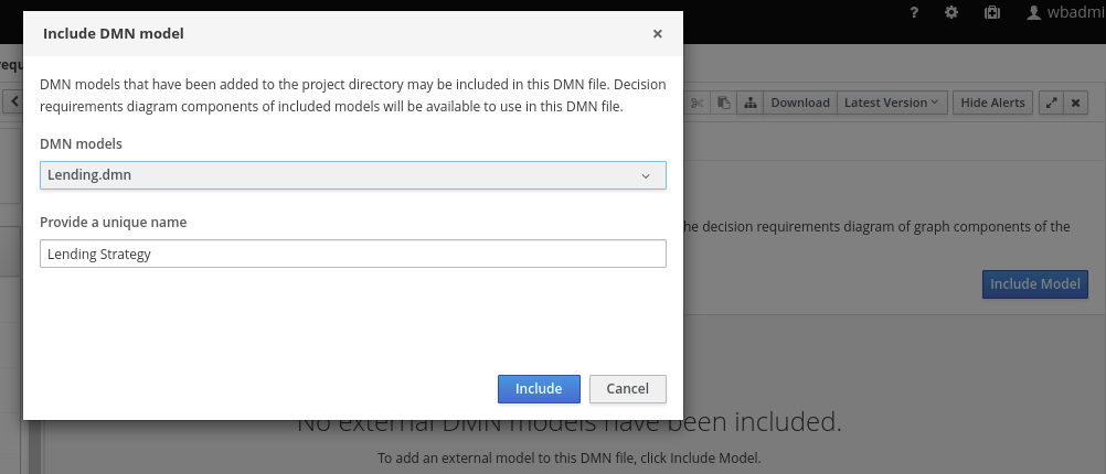 dmn include model
