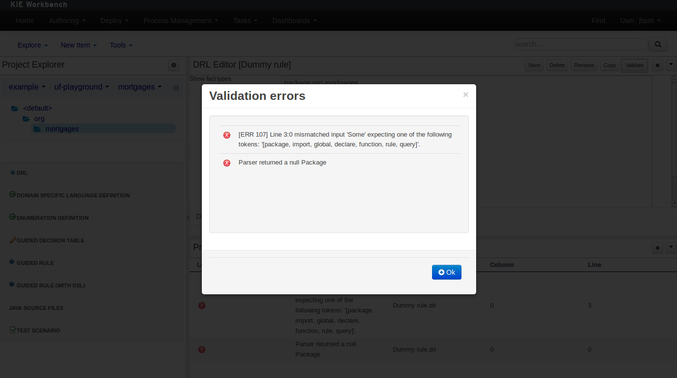 workbench validation